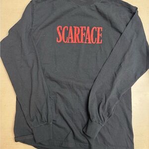Scarface Black Long Sleeve Shirt Men’s Size Medium EUC! Design on back!!